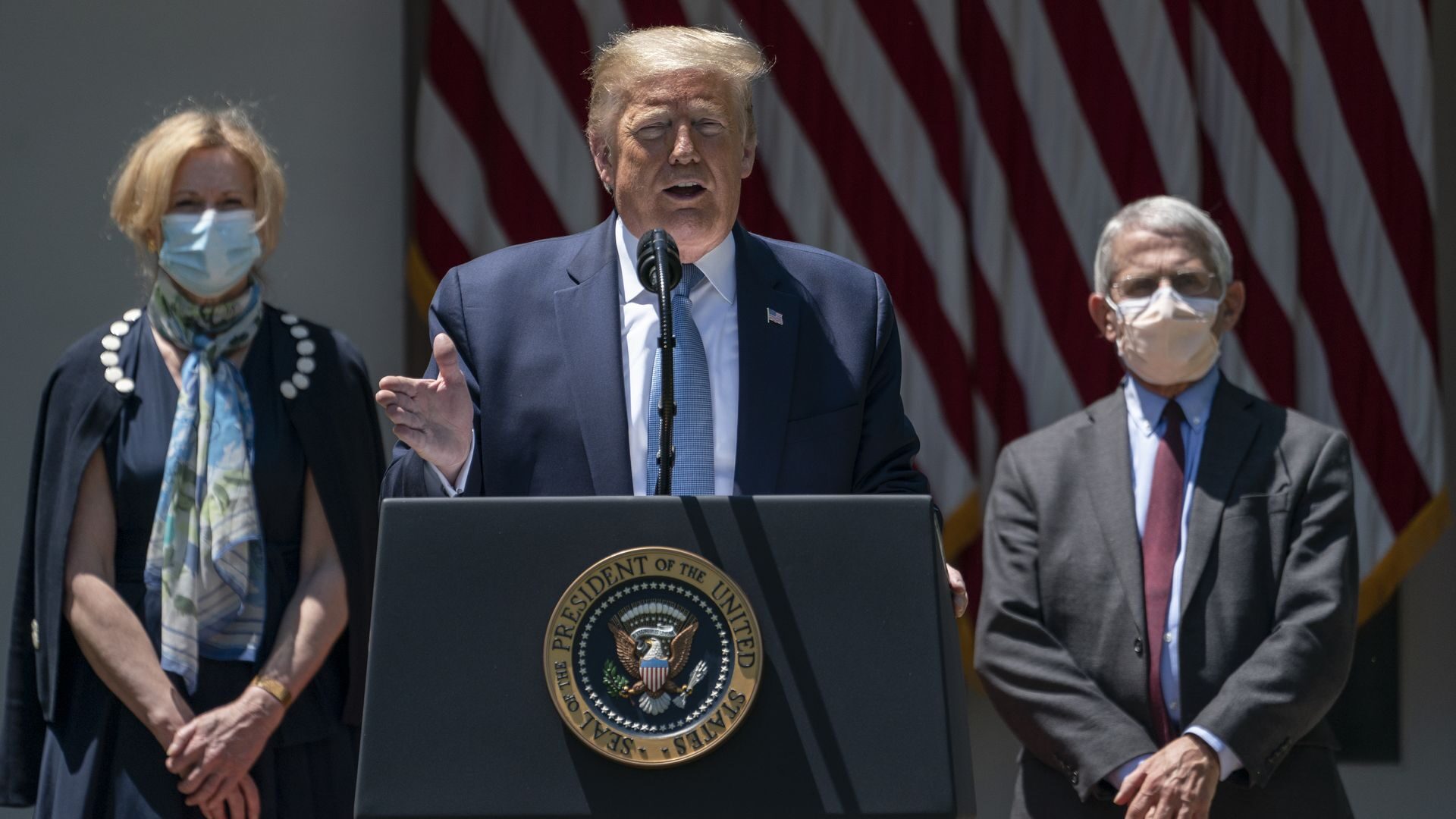 Click to enlarge trump birx fauci covid