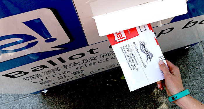 Click to enlarge Voter box and mail