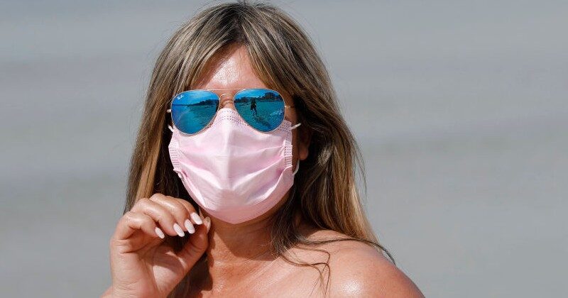 Click to enlarge masked beach