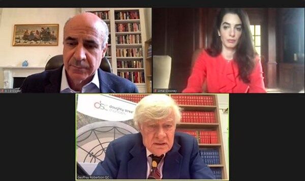 Click to enlarge William Browder, Amal Clooney and Geoffrey Robertson