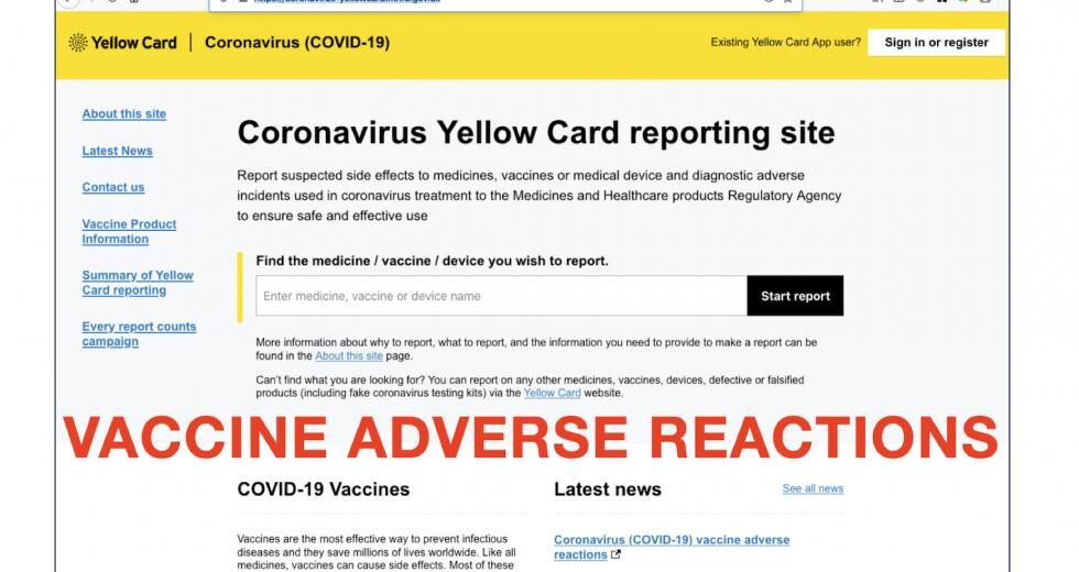 Click to enlarge vaccine adverse reactions