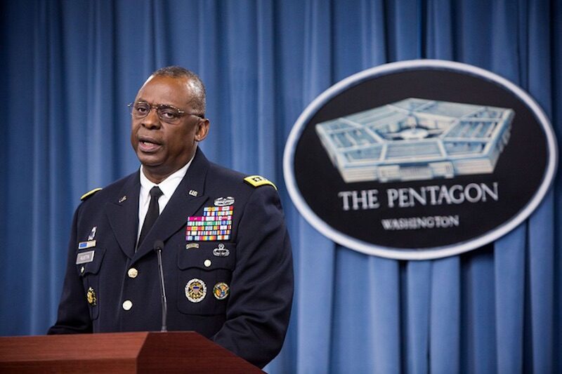 Click to enlarge US Defense Secretary Lloyd Austin