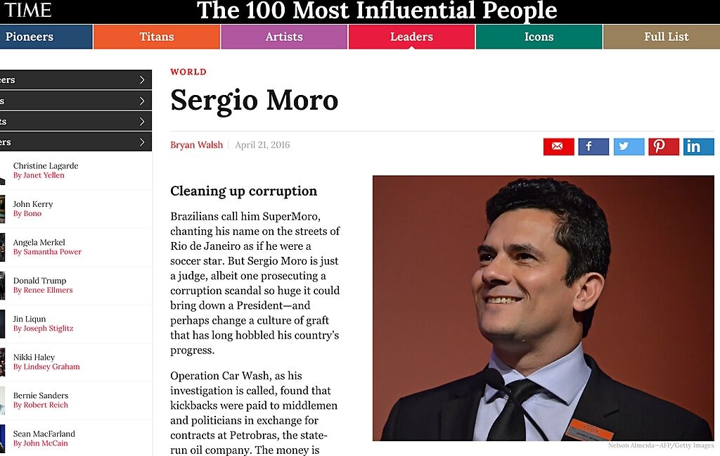 Sergio Moro Brazil judge time magazine