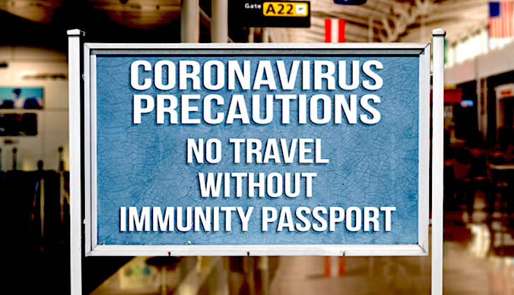 Covid passport sign