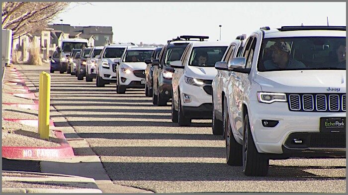 Click to enlarge Cars in queue