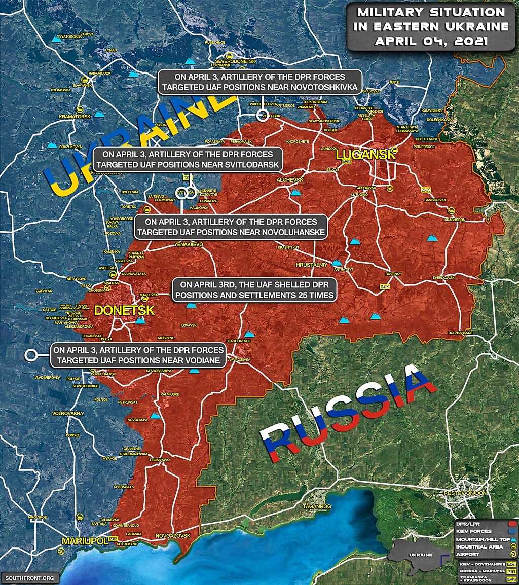 Click to enlarge donbass ukaraine military april 2021