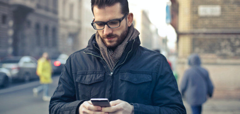 man on cellphone