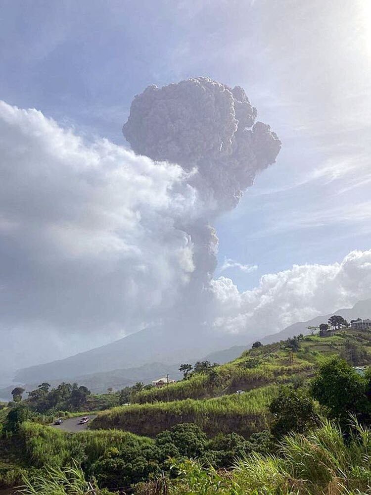 The eruption occurred a day after a red alert