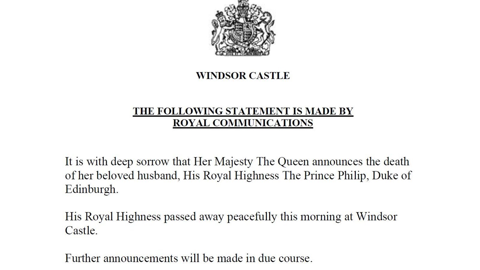 Click to enlarge Windsor statement