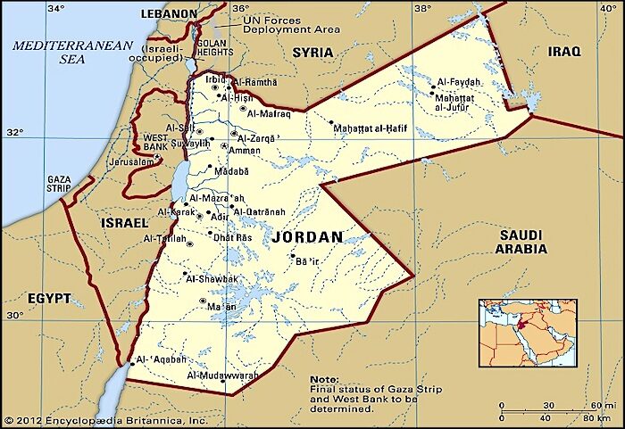 Map of Jordan