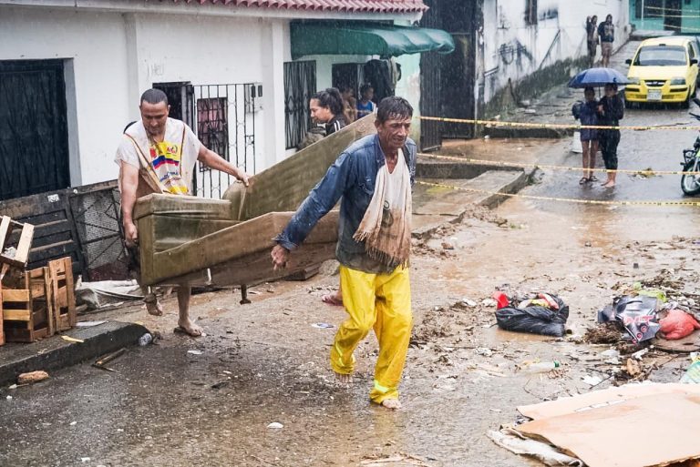 Flood damage in Villavicencio Colombia, April