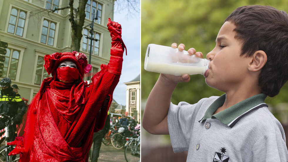 Click to enlarge extinction rebellion child milk dairy products