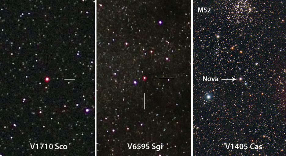 Three new novae