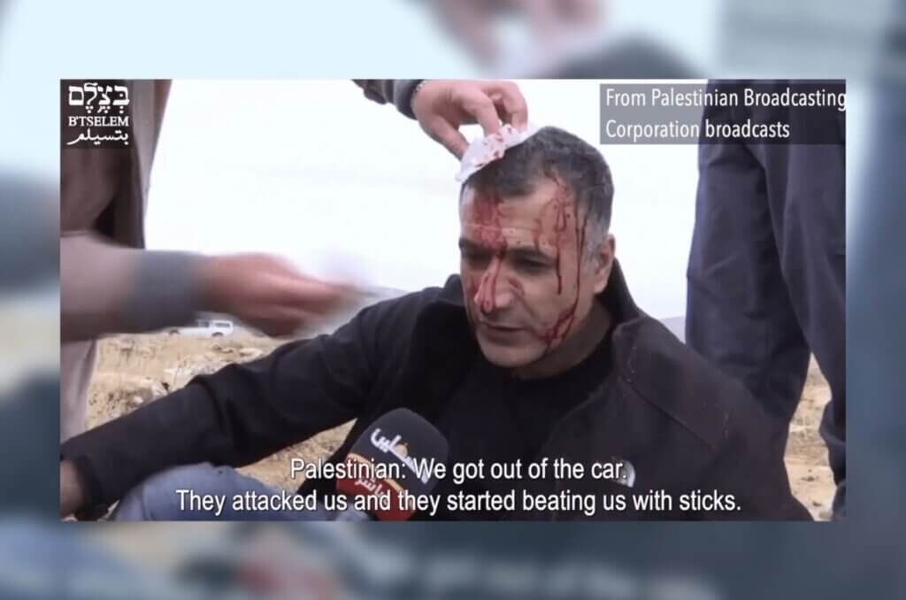 settlers attack palestinian