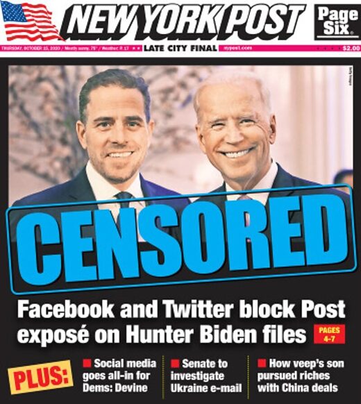 new york post hunter laptop censored