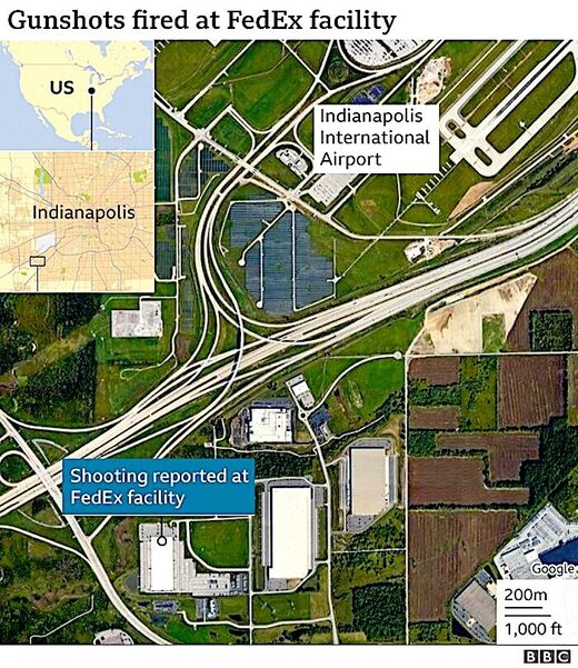 Click to enlarge Map site FedEx Indianapolis
