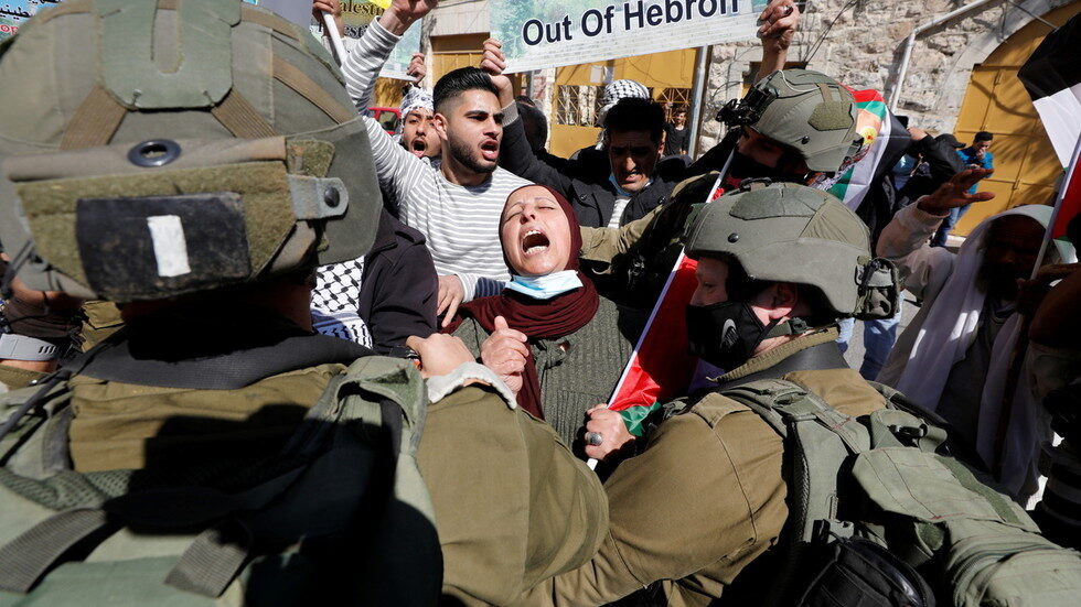 palestinian protest israeli settlers
