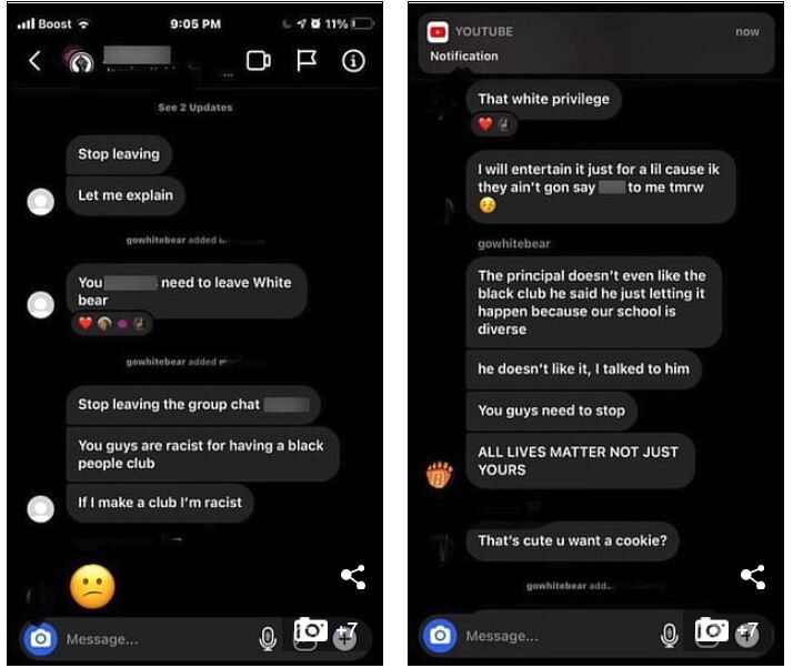 Click to enlarge racist slurs whitebear highschool