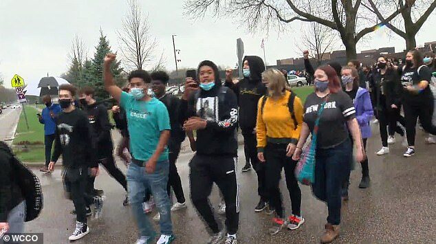 Click to enlarge whitebear highschool protest racism