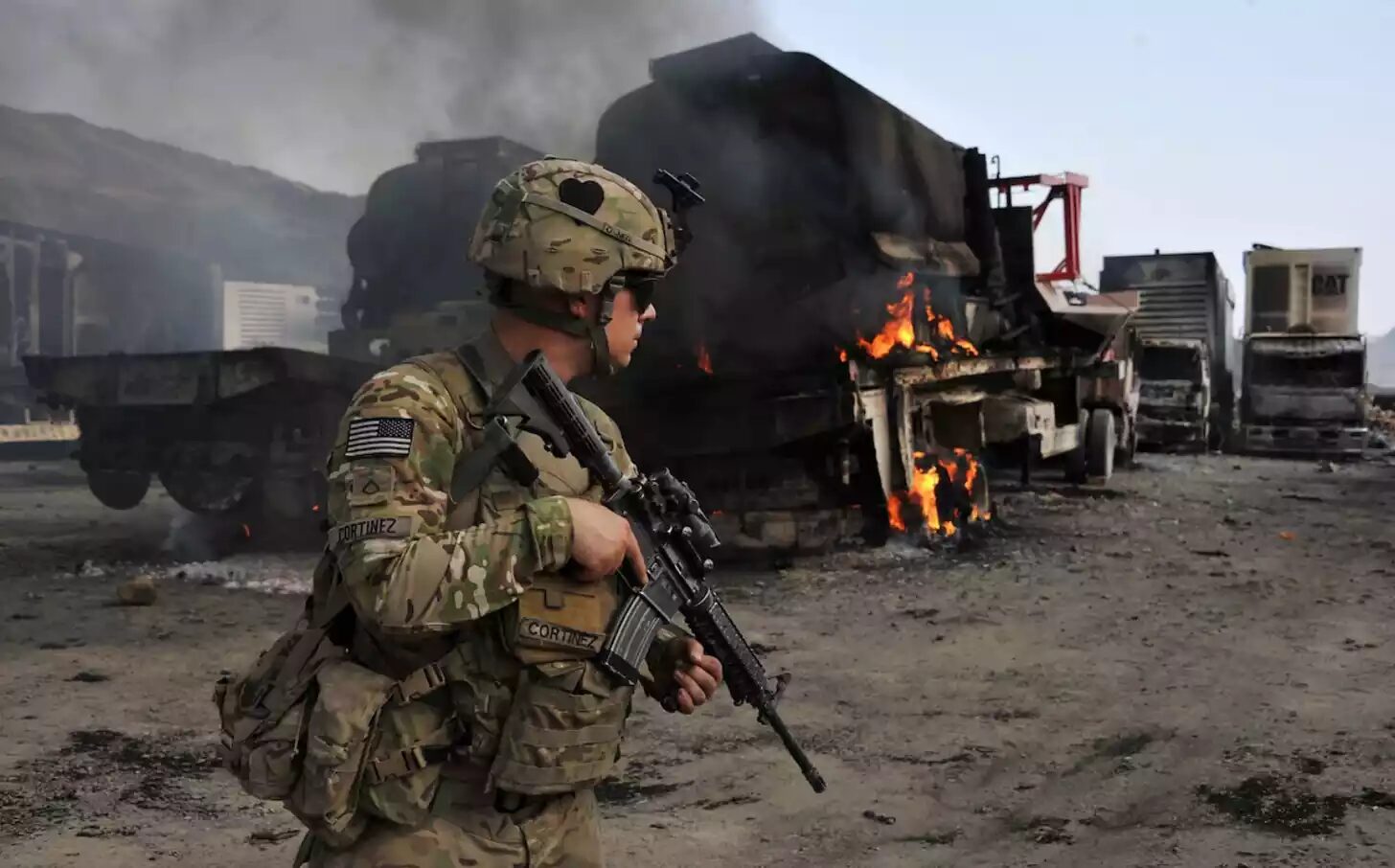 Click to enlarge US soldier in Afghanistan