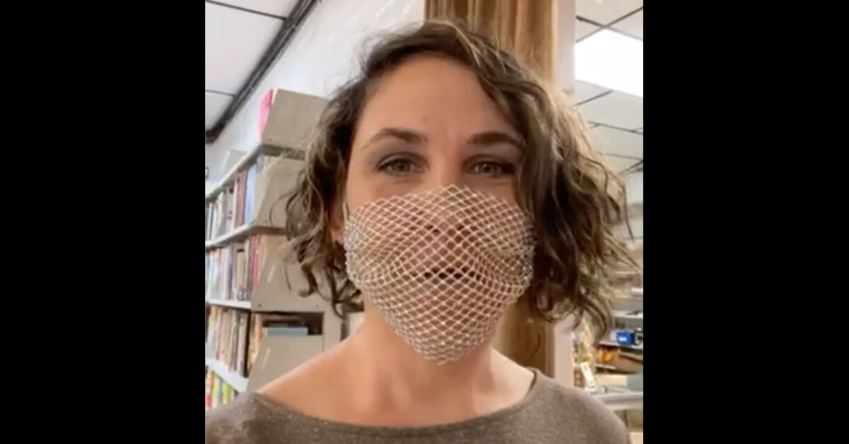 Click to enlarge Rachel Powell mask bullhorn