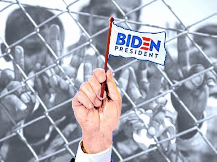 Biden flag/children pen