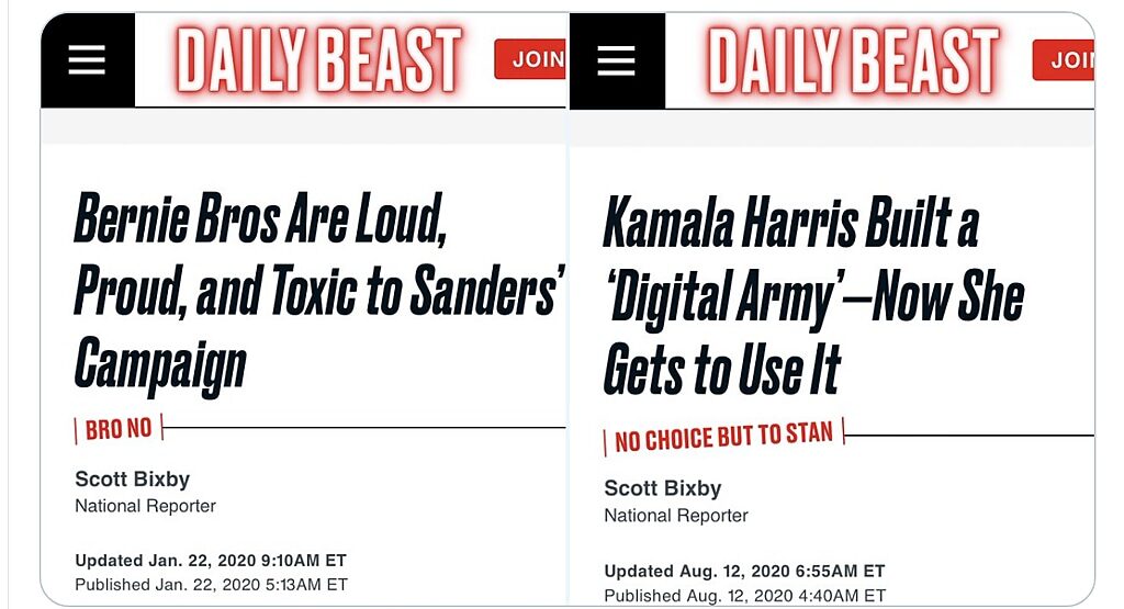 Click to enlarge kamala harris khive trolls bernie sanders