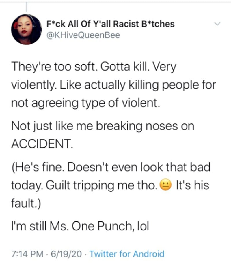 Click to enlarge bianca delarosa kamala khive threats