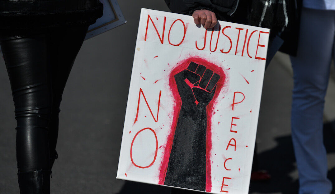 Click to enlarge black fist sign