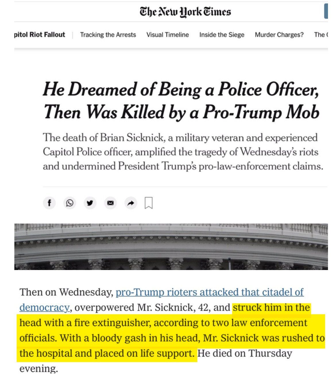 Click to enlarge New York Times sicknick
