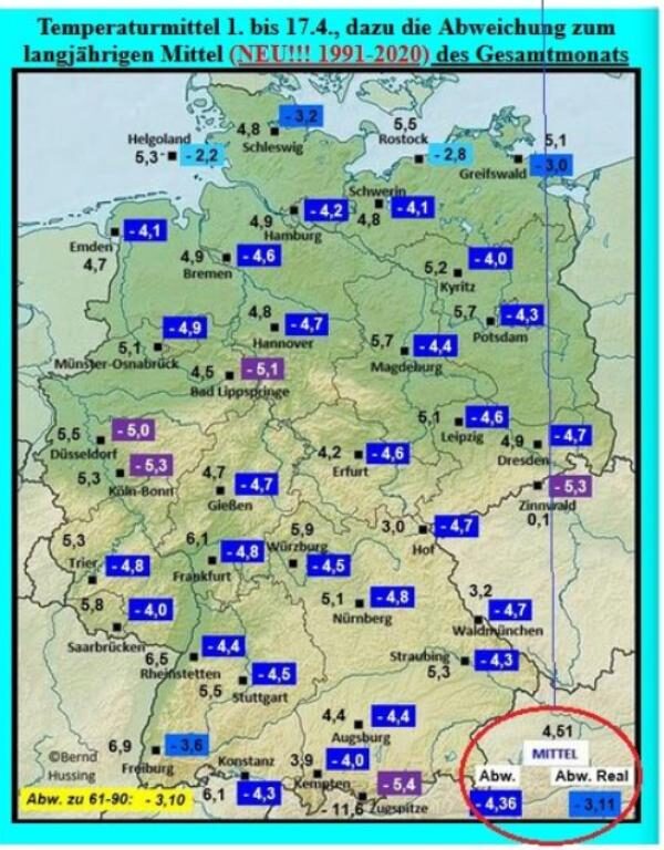 Click to enlarge April temps in Germany