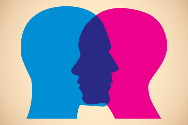 man and woman silhouette