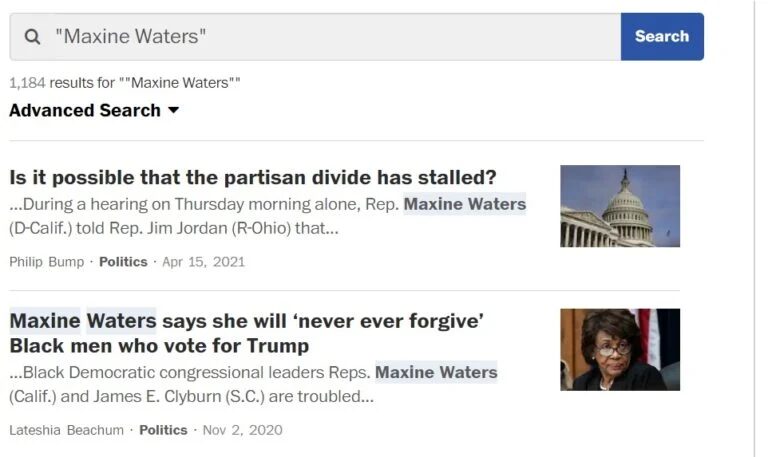 maxine waters washington post wapo