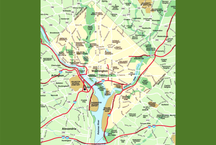 Click to enlarge Washington DC map
