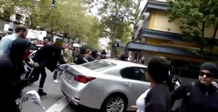 portland antifa attack car