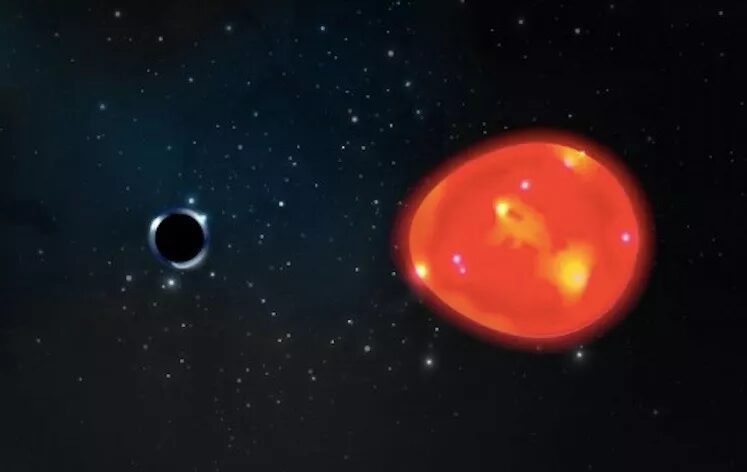 Click to enlarge Artist's illustration of the tiny black hole candidate known as