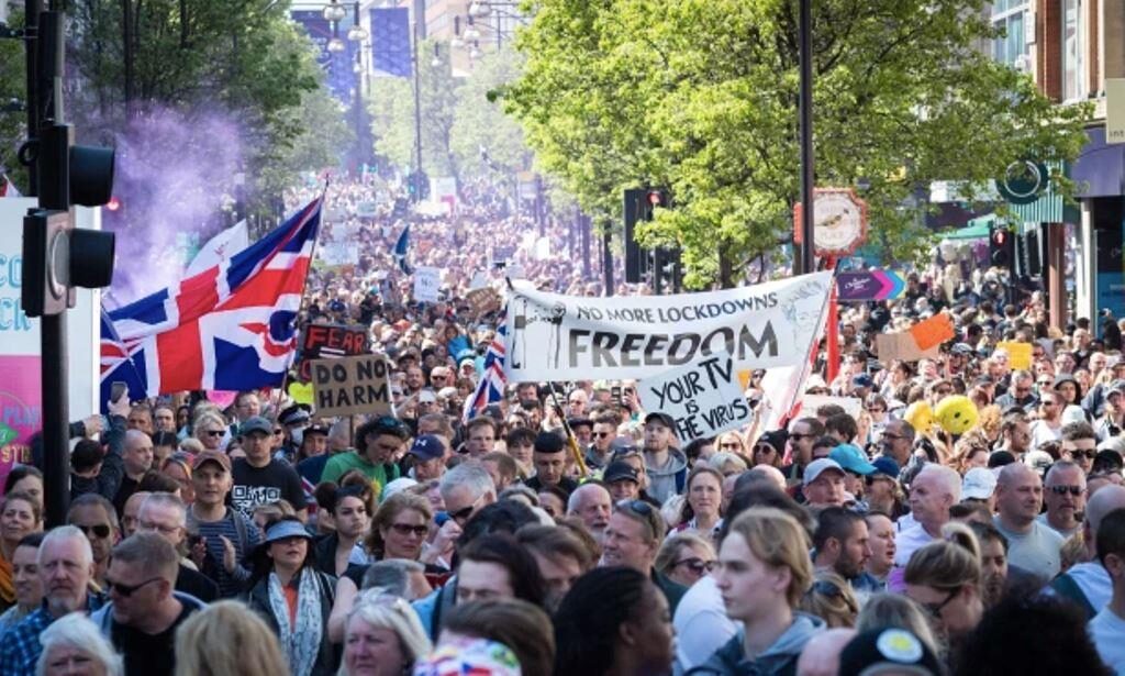 Several hundred thousand protesters rally in London against lockdown tyranny