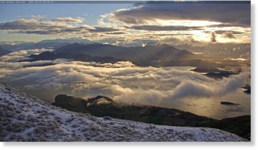 Mt Roy looking over Lake Wanaka on Tuesday morning.