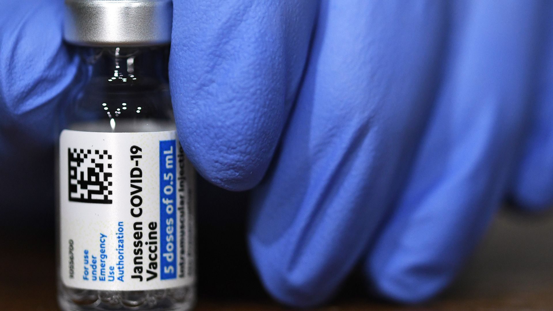 Click to enlarge vial of the Johnson & Johnson vaccine