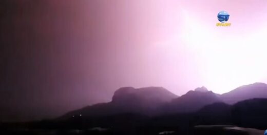 Lightning over Malaga, Spain