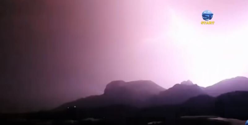 Click to enlarge Lightning over Malaga, Spain