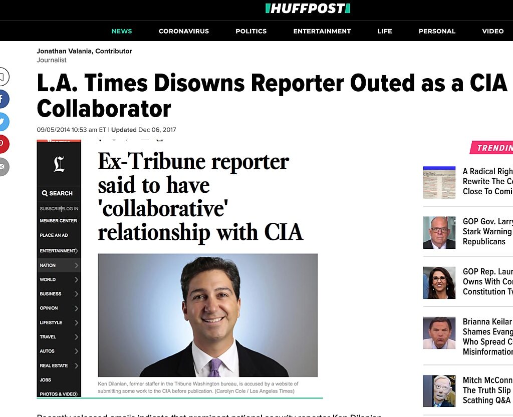Ken Dilanian huffpost cia plant mole