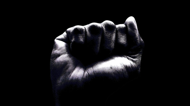 Click to enlarge black power fist