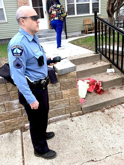 police officer crime scene