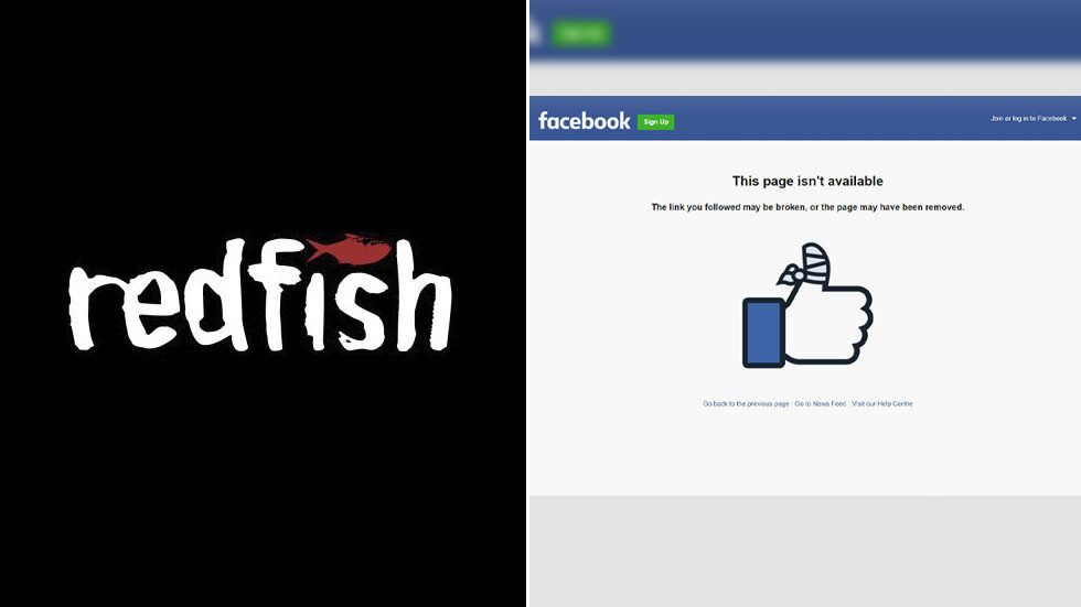 Russia today Redfish facebook ban