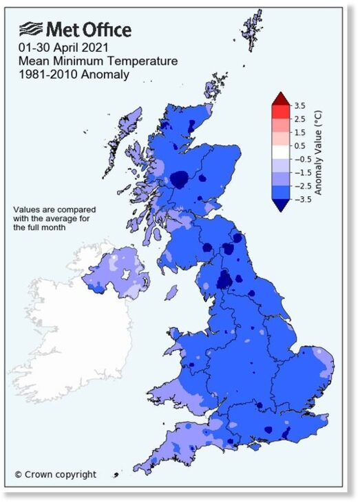 Met Office confirms it has been the coldest April