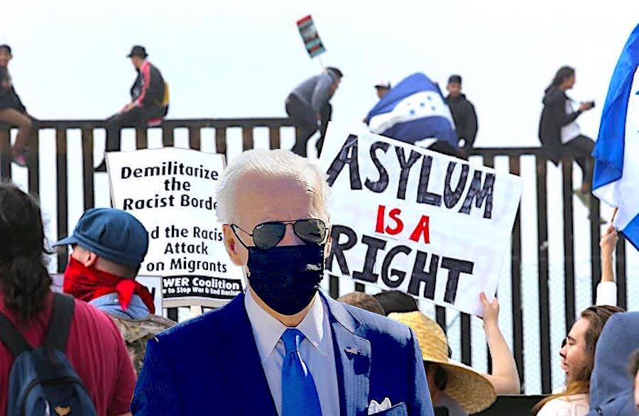 Click to enlarge Biden/Migrants/Wall