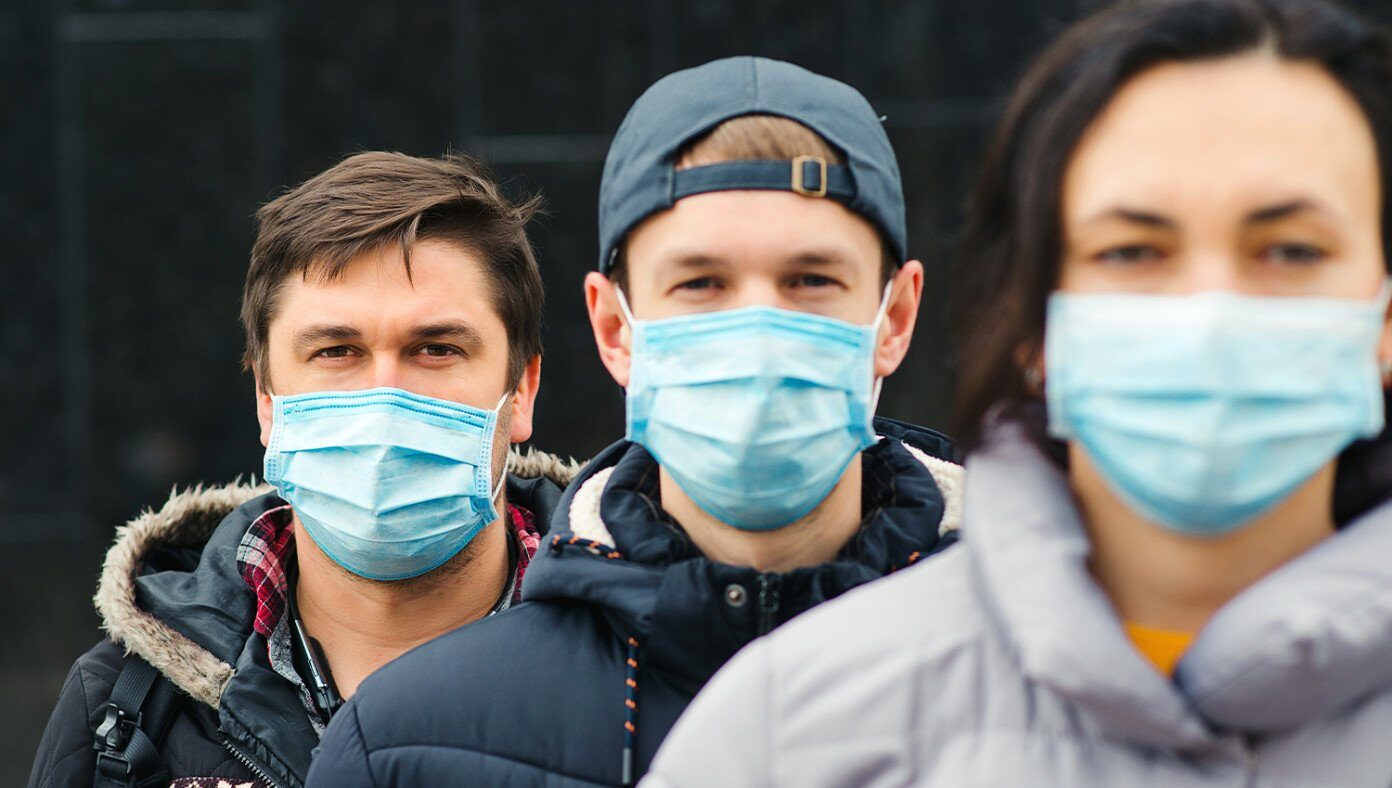 masked people