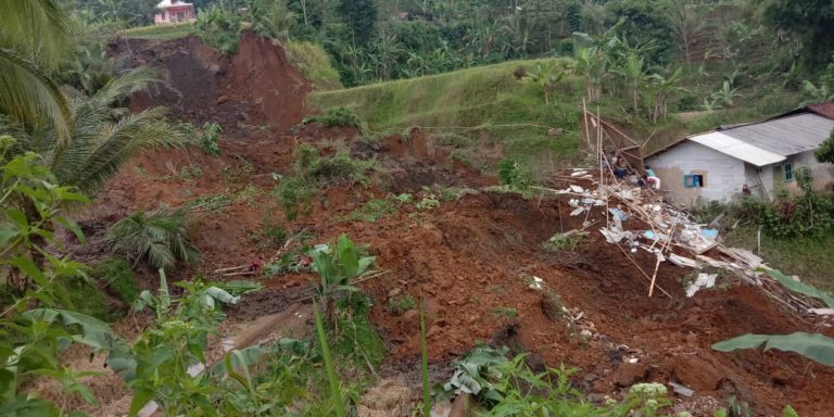 Landslide in Sukabumi Regency, West Java, Indonesia on 01 May 2021.