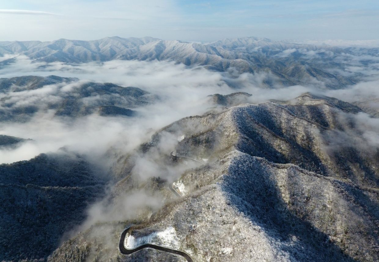 The mountainous area of Gangwon Province